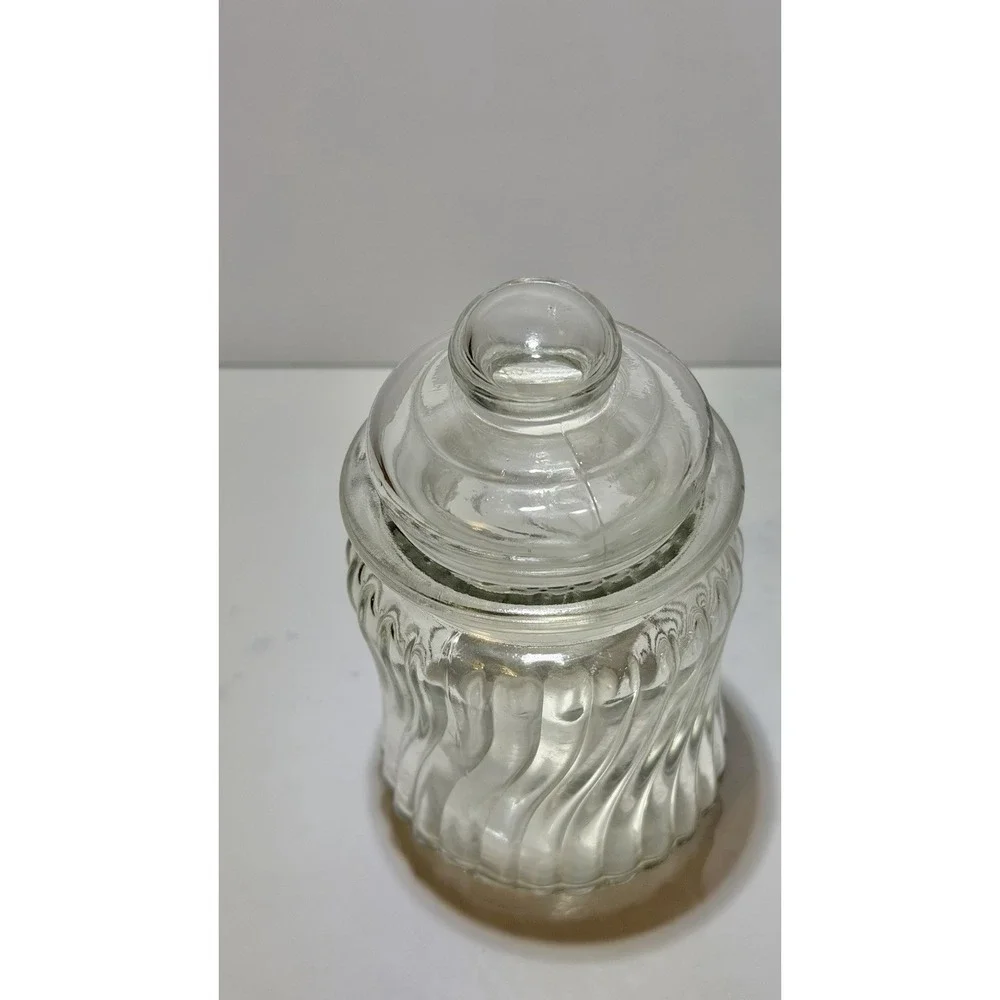 NEW Ribbed Tight Seal Jar w/ Bubble Gum Style Lid 5